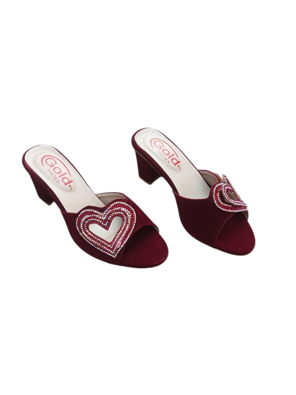 Stylish Women's Maroon Synthetic Leather Wedge-Casual and Fancy Design