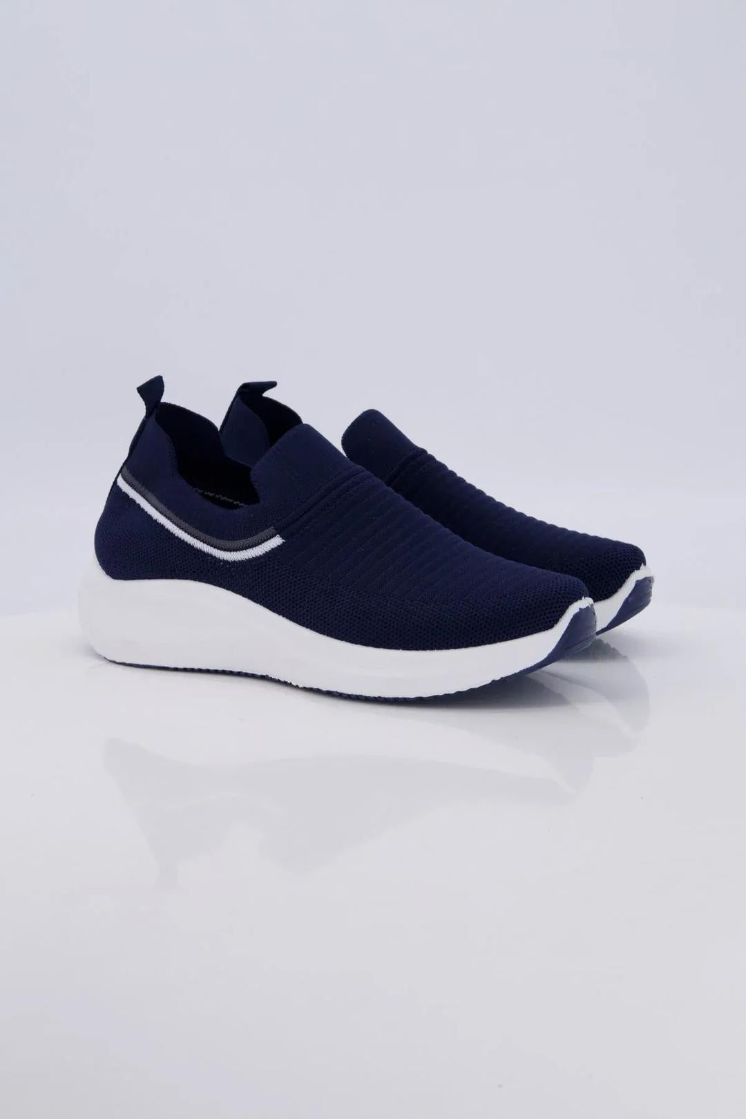 Men's Casual Jersey Knit Sneakers Blue