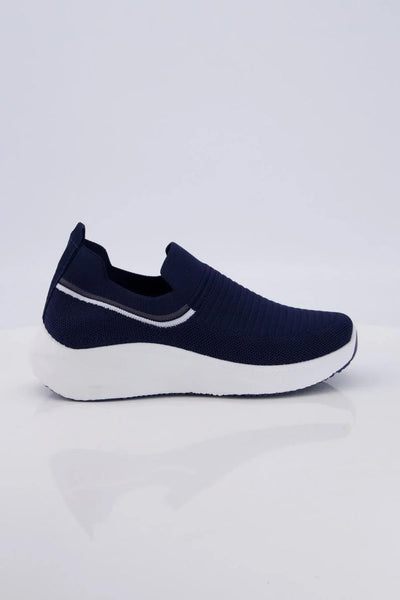 Men's Casual Jersey Knit Sneakers Blue
