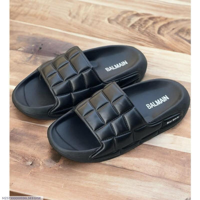 Men's Synthetic Leather Casual Slide Slippers
