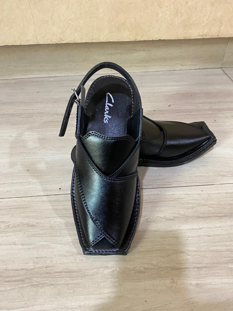 PU Leather Plain Pishawari Chappal