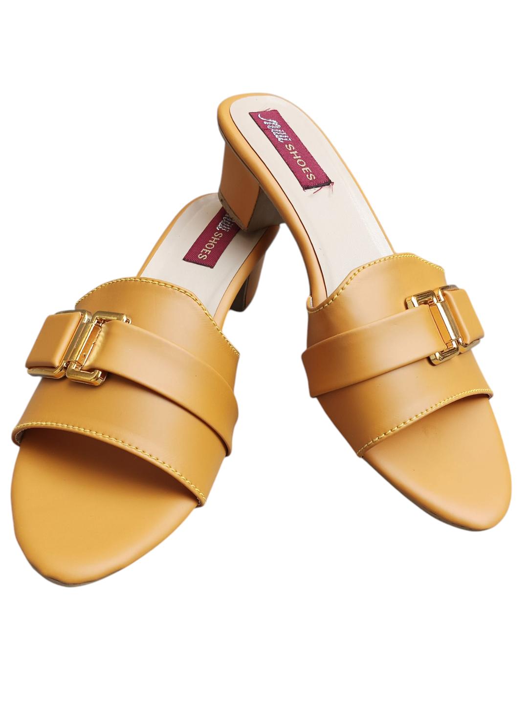 Stylish Women's Wedge Heels in Vibrant Yeloow-Perfect for Semi-Formal Occasion