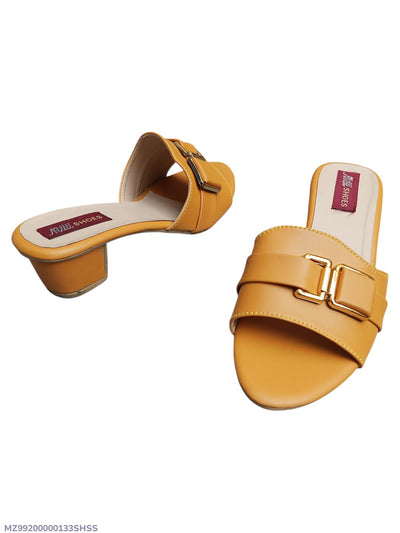 Stylish Women's Wedge Heels in Vibrant Yeloow-Perfect for Semi-Formal Occasion