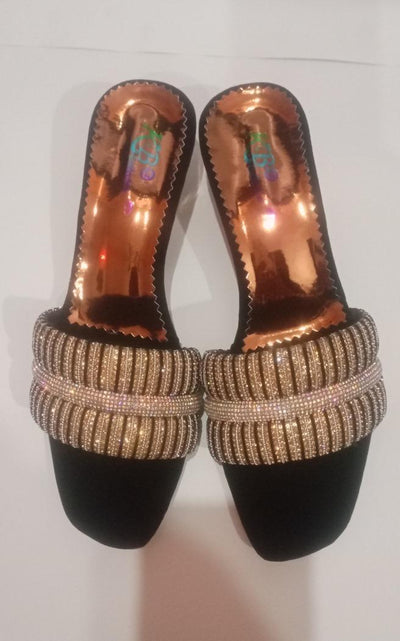 Best Quality Black Fancy Heels For Ladies