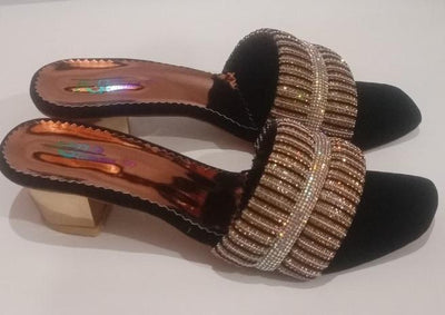 Best Quality Black Fancy Heels For Ladies