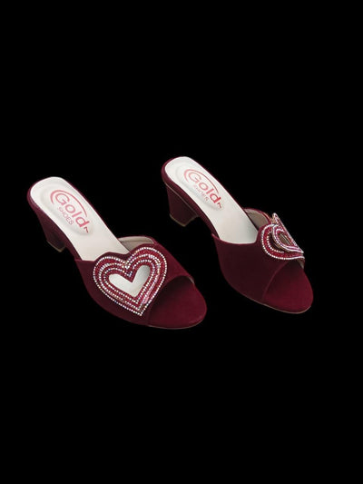 Stylish Women's Maroon Synthetic Leather Wedge-Casual and Fancy Design