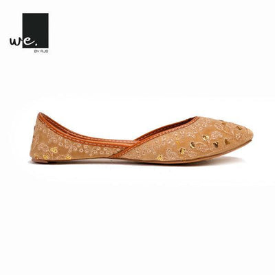 Women's Canvas Thread Work Formal Slip-On Khussa